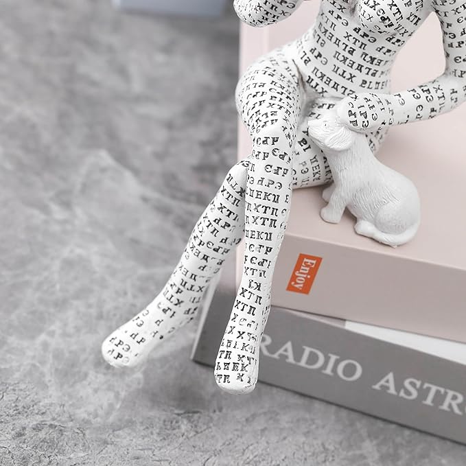 GRAPMKTG Home Decor Pulp Reading Women Thinker Statue Aesthetic Sculpture Room Decor Modern Abstract Decoration on Shelf Table Desk for Living Room Office Bedroom I