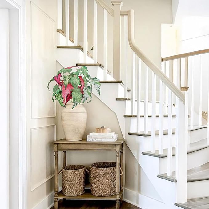 10PCS Artificial Palm Leaves Large Fake Palm Leaves 32.3'' Artificial Tropical Plants Faux Stems and Branches for Vase Home Indoor Outdoor Decor