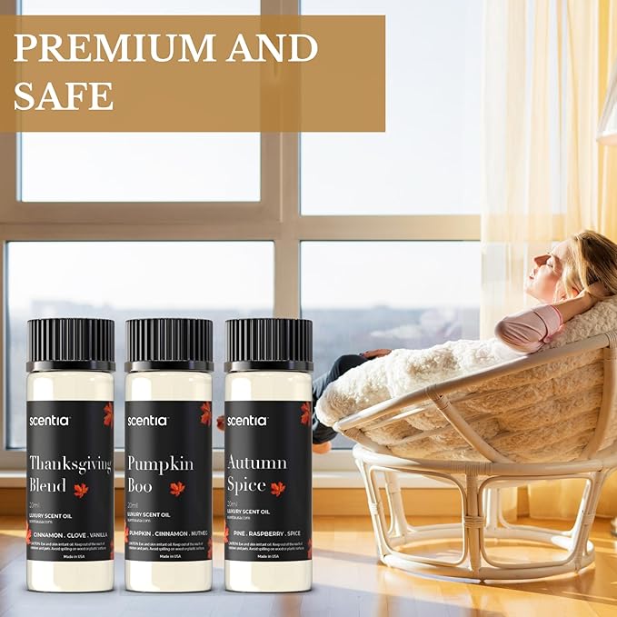 Christmas Fragrance Oil Set – Winter Essential Oils for Diffusers & Candle Making – Pine Frost, Gingerbread Bliss & Crimson Harmony – Holiday Gift Set – Made in USA – 3×20ml (2.03 fl oz)