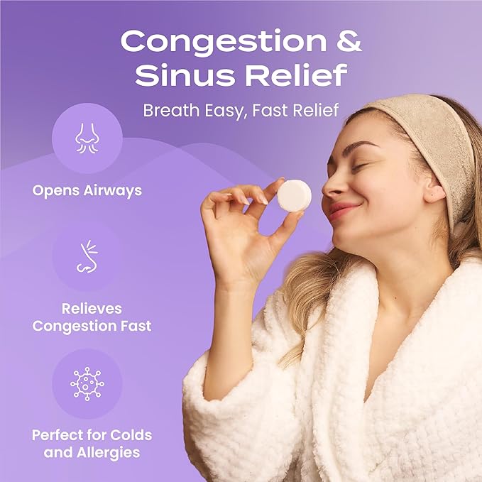 Calm: Body Restore Shower Steamers Aromatherapy 15 Pack - Christmas Stocking Stuffers, Birthday Gifts for Women, White Elephant, Relaxation, Self Care for Men - Lavender