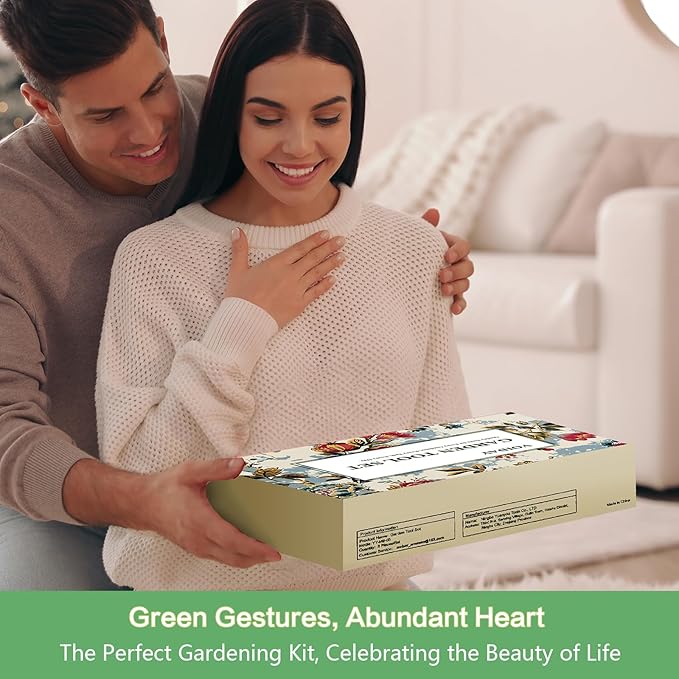 9-Piece Gardening Tools Set - Complete Gardening Kit with Heavy-Duty Stainless Hand Tools, Durable Storage Bag with Garden Accessories, Ideal Gardening Gifts for Women, Men, Gardeners (Green)