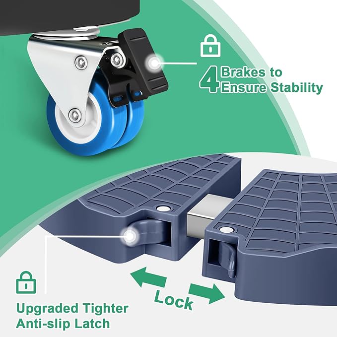 sanyi Plant Caddy with Wheels, 15-22" Adjustable Plant Stand with Wheels Heavy Duty, Rolling Plant Stand, Plant Cart for Outdoor Planters, Plant Pots, Trash Can Dolly, Garden Pot Mover