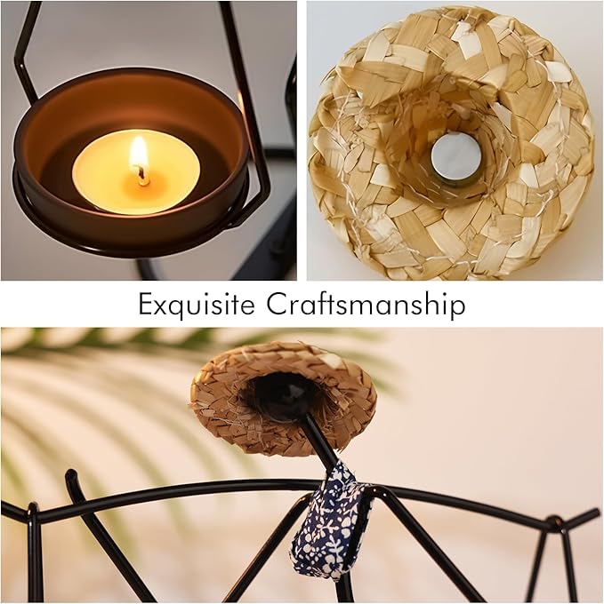 Notart Art Gallery | Creative African Tribal Lady Candle Holders, Tribal Lady Candle Holder Centerpieces, Iron Candlestick Holders for Home, Bar,Dining Table Decor, Personalizable Style Shelf Décor