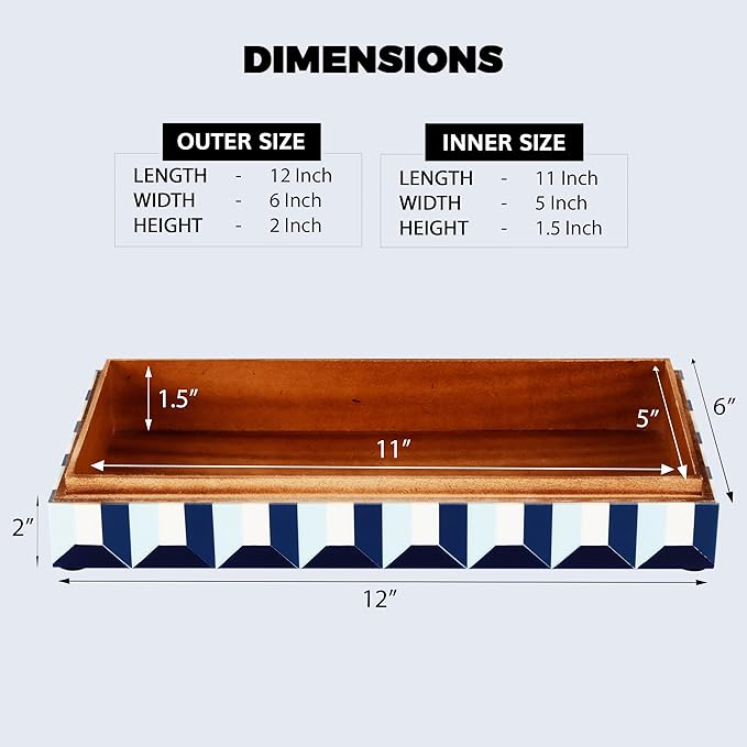 Handicrafts Home Handmade Patisserie Collection Decorative Jewelry Box Organizer – Keepsakes, Trinkets, and Home Decor – Antique Coffee Table Storage, Memory Box, Farmhouse Style Decor Modern, 12x6x2