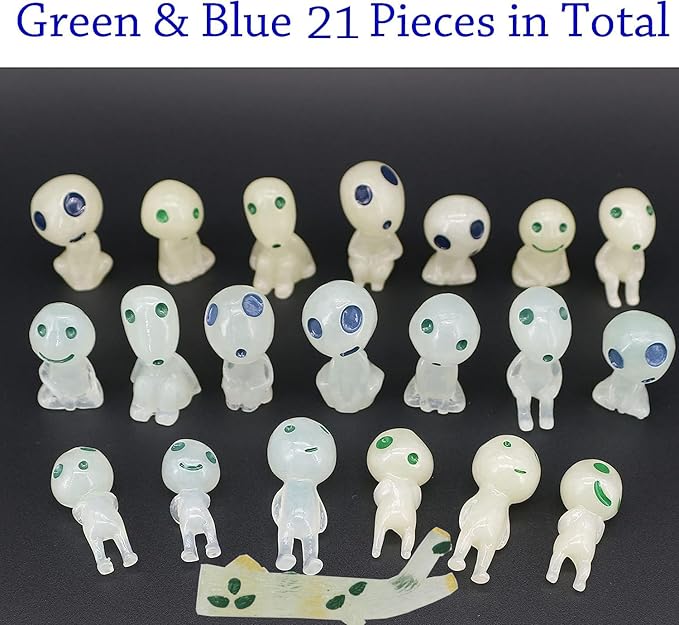 Fairy Garden Accessories Tree Elves Easter Egg Fillers Glow in Dark Basket Stuffers Garden Alien Decor Miniature for Micro Landscape Outdoor Status Patio Lawn Yard Kit