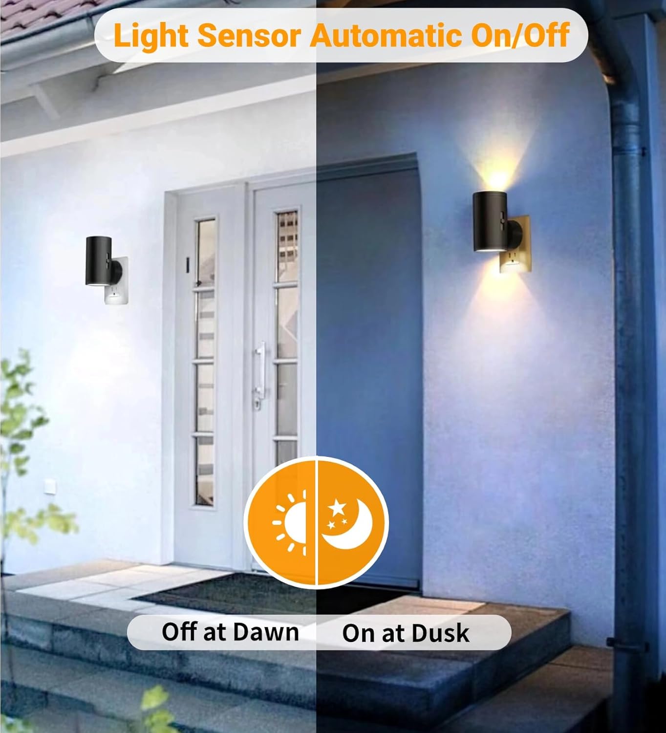 4 Pack LED Night Light Plug in, Dusk to Dawn Sensor,5-300LM Adjustable Brightness, Soft White 3000K,Dimmable Night Lights for Kitchen,Hallway Bedroom,Stairs