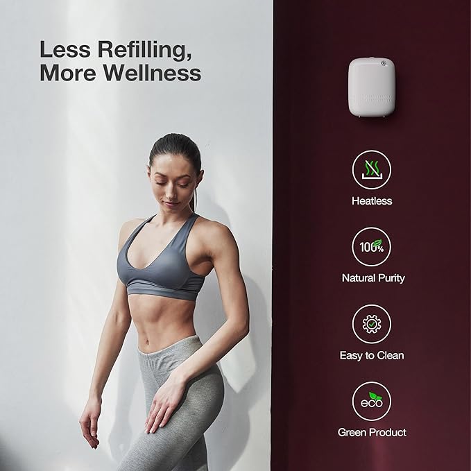 Airversa Waterless Essential Oil Diffuser (400 mL Capacity) Starter Kit 200mL Fragrance Scent Oils, Up to 2000 sq ft Aromatherapy Smart Scent Air Machine for Home, Large Room, Office, ANW Kit White