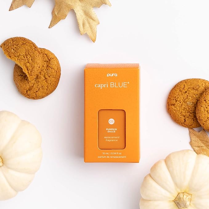 Capri Blue Pura Smart Home Plug-in Diffuser Refills – Includes 2 Capri Blue Pura Refills for Plug In Diffusers for Home - Long Lasting Luxury Scents - Pumpkin Dulce (Pack of 2)