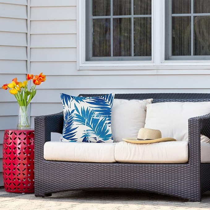 JMGBird Outdoor Throw Pillows with Insert 18 * 18 Inch Outdoor Pillows for Patio Furniture