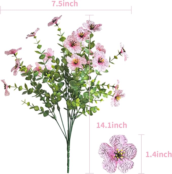 Artificial Mums for Outdoors Garden Home Fall Decor uv Resistant Outdoor Faux Plants Indoor Plastic Fake Plants Greenery Boxwood Porch Patio Fake Mums Flowers 12 Bundles Yard Decorations