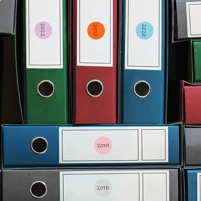 15000 Pcs 3/4 in Round Color Coding Labels Roll Adhesive Solid Colors Dot Stickers Assorted Colored Circle Dot Label for Back to School Inventory Organize File Classification, 15 Colors