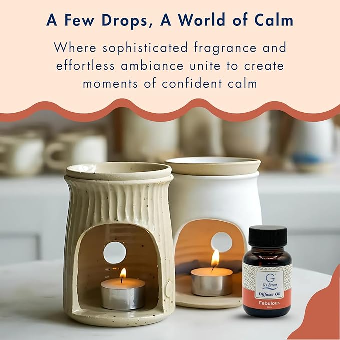 G's Breeze Fabulous Diffuser Oil Refill - Luxurious, Floral & Fruity Essence - Long-Lasting Fresh Scent - Elegant & Portable, Sophisticated Aroma - Warm Fragrance for Home and Office - 60 ML