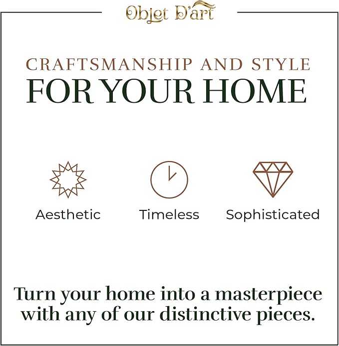 OBJET D'ART Small Round Gold End Tables, Set of 2, Turin, 22'' Height, Vintage Metal Accent, Side, Pedestal, Coctail and Drink Tables for Living Room and Small Spaces