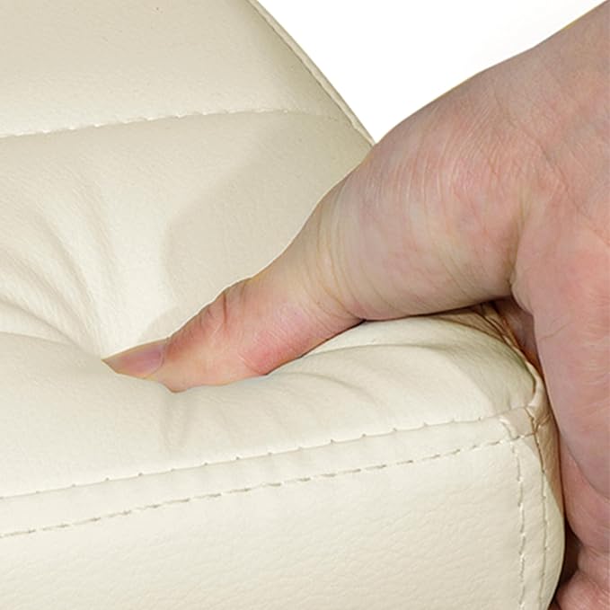 Yaheetech Bar Stools Set of 2, Adjustable PU Leather Swivel Barstools, Modern Counter Height Stools with Back and Footrest for Bar, Kitchen, Dining Room, Beige