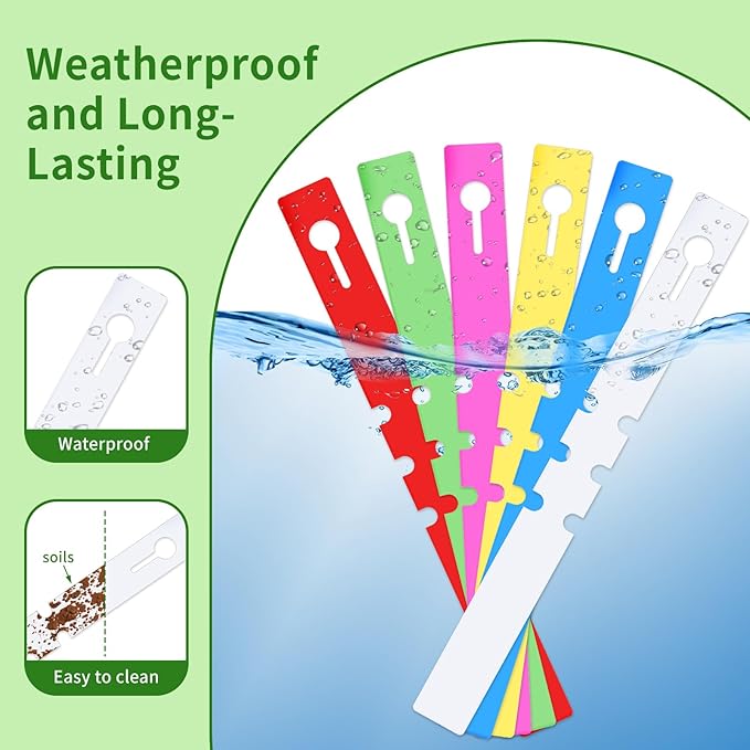 240Pcs Plant Tags, Tree Tags Plastic Wrap Around Hanging Plant Labels Adjustable Tree Markers Signs for Plant & Garden Nursery (Multicolor)