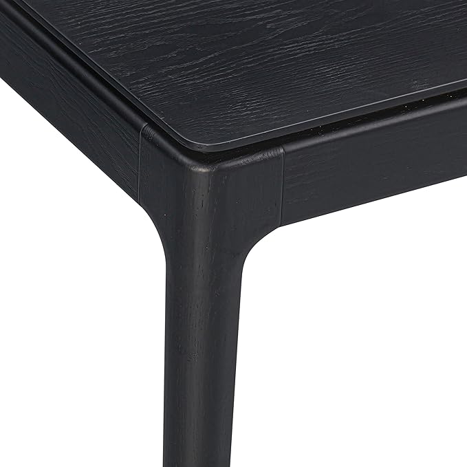 NTC Mingle 55 Inch Modern Design, Rectangular Dinner Table for Dining Room, Living Room Furniture, Effortless Assembly, Burnt Black