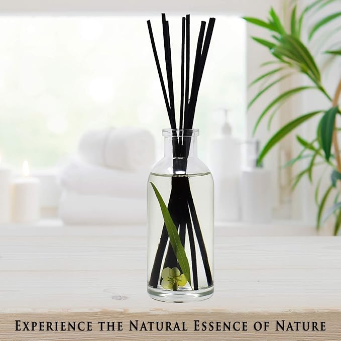 Urban Naturals Lemongrass Verbena Reed Diffuser Scented Sticks Set | (Refresh + Renew) Mind & Body Aromatherapy Collection | Essential Oil Botanical Room Scent