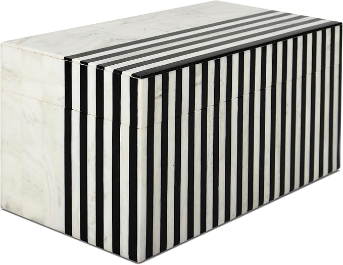 Handicrafts Home Handmade Mono Collection Decorative Jewelry Box Organizer – Keepsakes, Trinkets, and Home Decor – Antique Coffee Table Storage, Wedding Memory Box, Farmhouse Style Decor Lead, 10x5x5