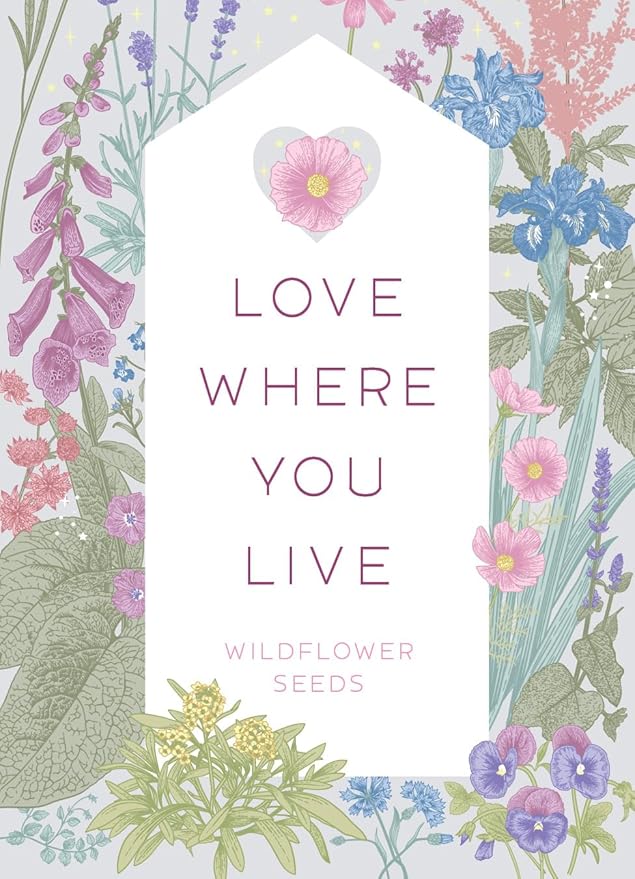Bentley Seed Co. Love Where You Live - Wildflower Seeds Seed Packets - 25 Seed Packs - Perfect Eco-Friendly Gift for Gardeners & Friends - Non GMO Seeds