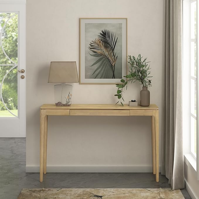 NTC Mingle Console 47 Inch Modern Design, Rectangular Dinner Table for Dining Room, Living Room Furniture, Effortless Assembly - Sand