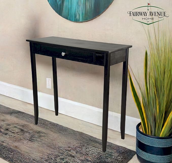 Solid Acacia Console Table w/Drawer