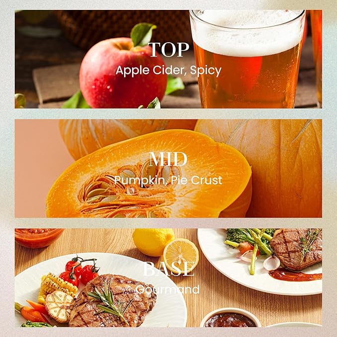 M&SENSE 6.10 oz Large Reed Diffuser Set | Pumpkin Apple Pie Scent Oil Diffuser with Sticks | Hotel Collection Non-Toxic Essential Oil |for Bedroom Bathroom Living Room