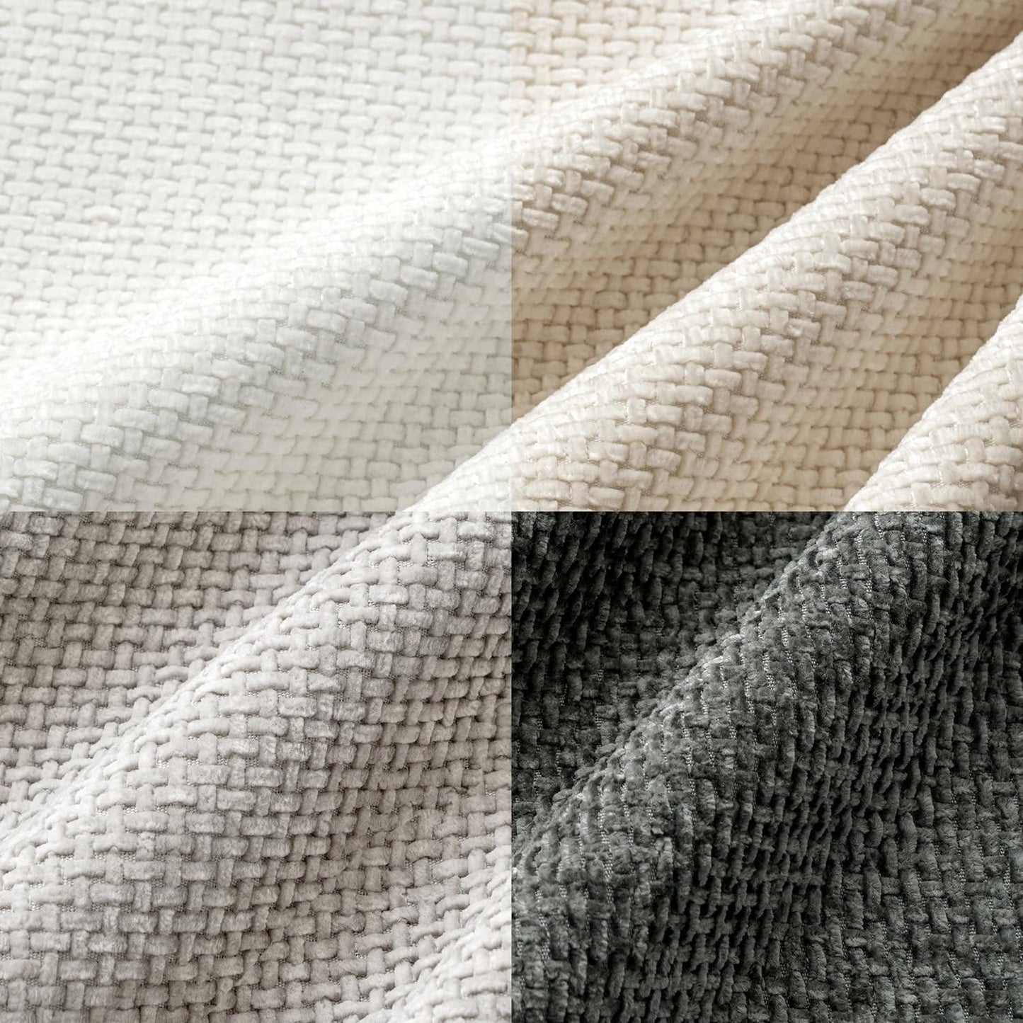 MIULEE Pack of 4 Couch Throw Pillow Covers 18x18 Inch Gray Soft Decorative Chenille Pillow Covers Farmhouse Accent Cushion Covers for Boho Home Decor Sofa Bedroom Living Room