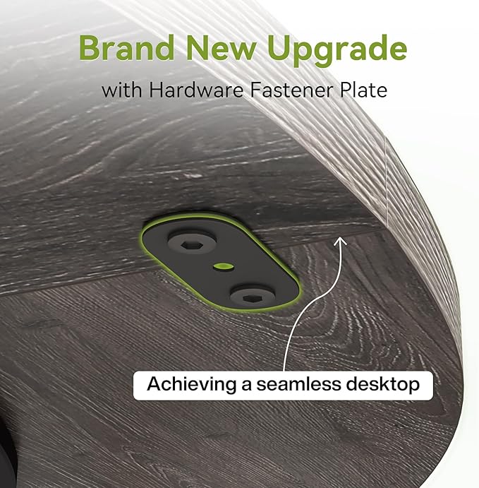 LITTLE TREE Round Dining Table for 4-6 People, 47 Inches Dining Room Table with Wooden Pedestal Base, Grey Dinner Tables, Circle Kitchen Tables for Dining Room, Kitchen, Living Room(Table Only)