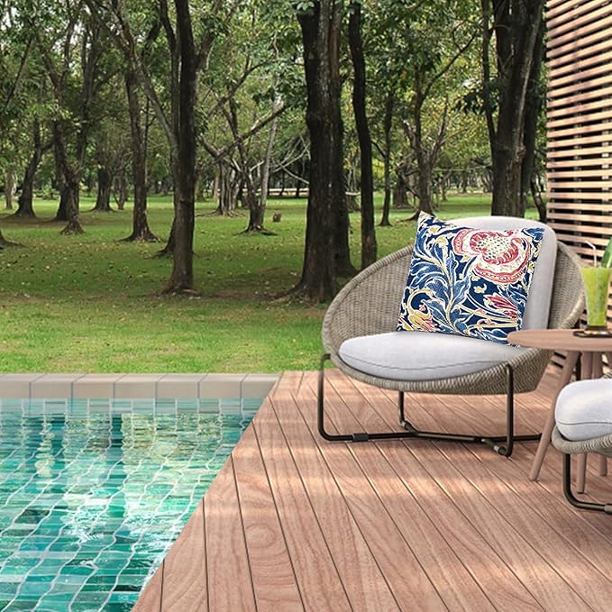 JMGBird Outdoor Throw Pillows Waterproof Set of 2 Patio Pillows 18×18 Inch Decorative Pillow for Bed, Couch, Sofa and Patio Furniture