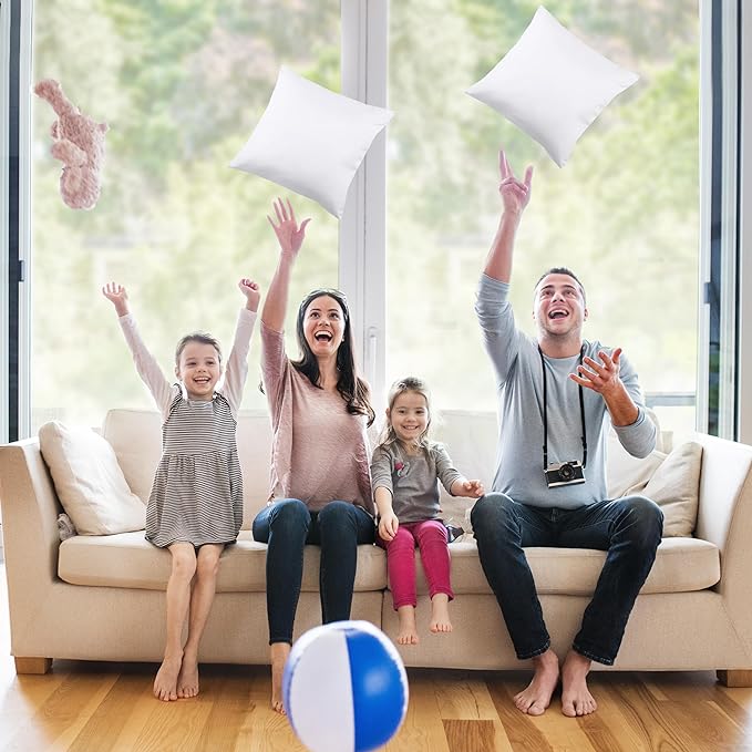 Utopia Bedding Throw Pillows Insert (Pack of 2, White) - 14 x 14 Inches Bed and Couch Pillows - Indoor Decorative Pillow