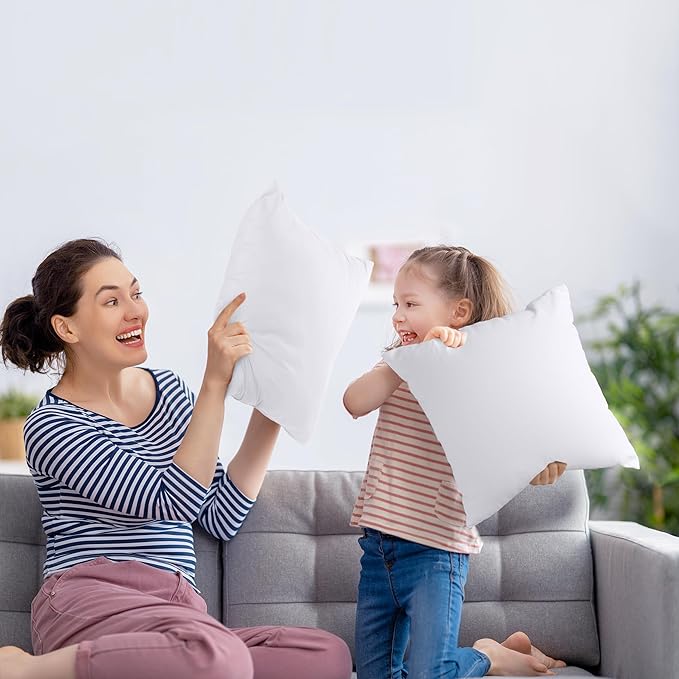 Utopia Bedding Throw Pillows Insert (Pack of 2, White) - 16 x 16 Inches Bed and Couch Pillows - Indoor Decorative Pillow