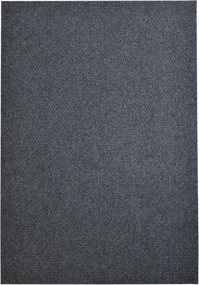 iCustomRug Spartan Weather Warrior Indoor/Outdoor Utility Berber Loop Carpet Runner with Non-Slip Thermoplastic Rubber Backing, 3ft X 4ft inCharcoal