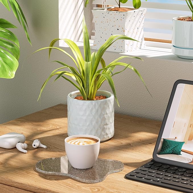 Acrylic Coaster Decorative Plates, Irregular Bar Drink Coaster,Perfect for Tabletop Protection and Accessories Display.