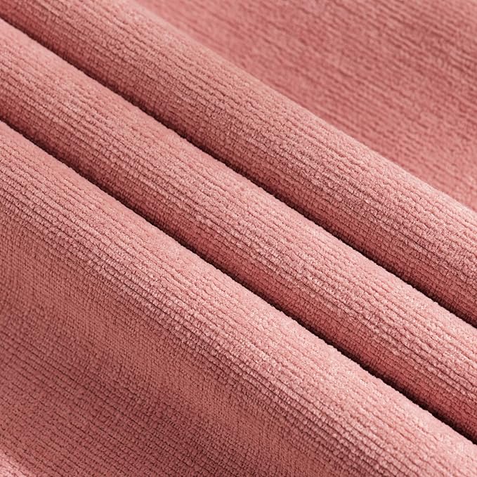 MIULEE Coral Red Couch Pillow Covers 20x20 Inch, Set of 2 Soft Chenille Decorative Square Throw Pillow Covers Farmhouse for Sofa Living Room Bed