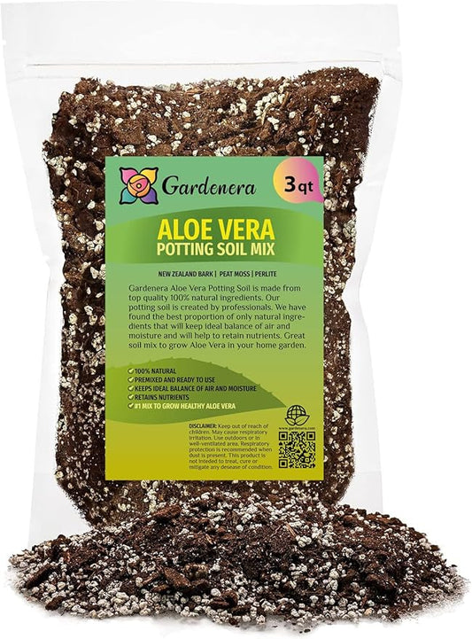 Premium Aloe Vera Potting Soil Mix - (3 Quart Bag)