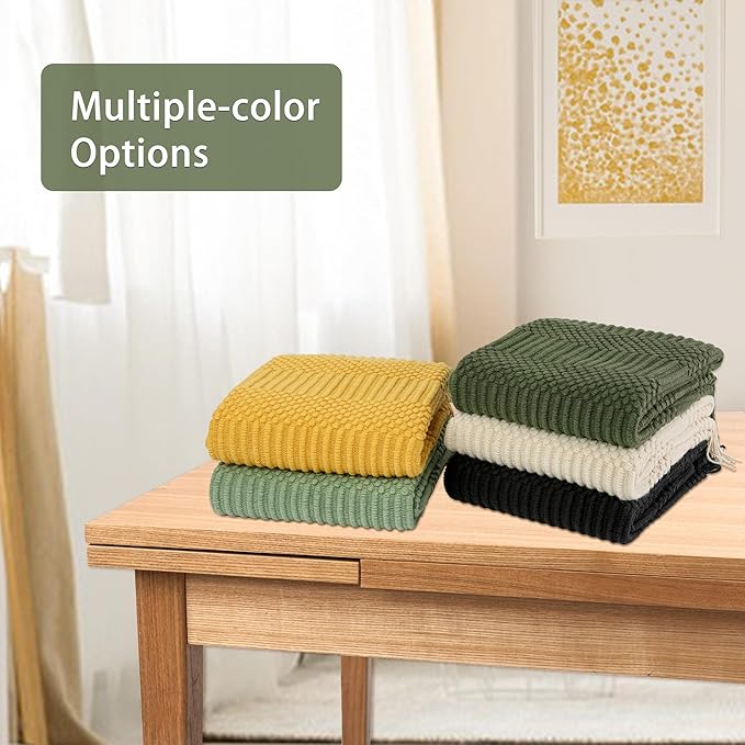 Blagic Knitted Throw Blanket for Couch, Bed and Sofa. Super Soft Blanket with Tassels, Sage Green Throw Blanket, 60 x 80 Inches Lightweight & Cosy Home Decor