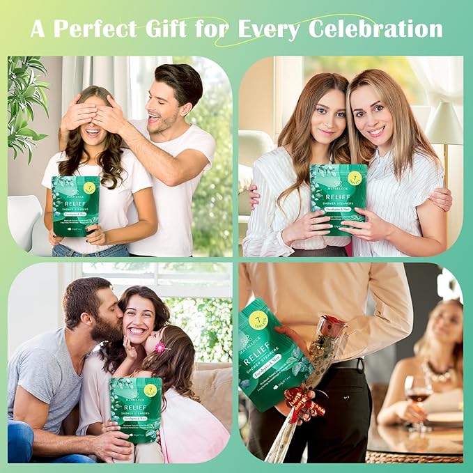 Eucalyptus Mint Shower Steamers Aromatherapy 7 Pack - Eucalyptus for Shower, Relaxation Spa Gifts for Men & Women, White Elephant Gifts, Stocking Stuffers for Adults, Christmas Gifts for Women Men Mom
