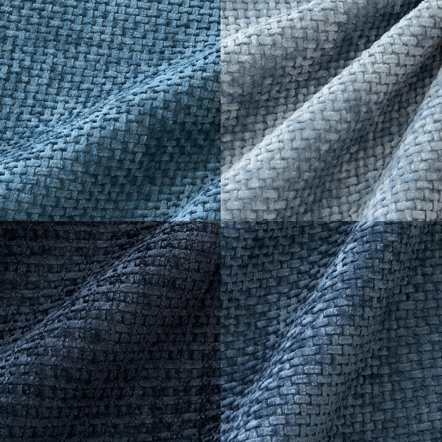 MIULEE Pack of 4 Couch Throw Pillow Covers 20x20 Inch Neutral Blue Soft Decorative Chenille Pillow Covers Farmhouse Accent Cushion Covers for Boho Western Home Coastal Decor Sofa Bedroom Living Room