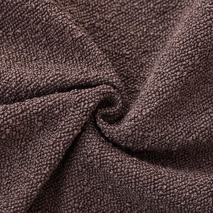 Foindtower Pack of 2, Decorative Textured Boucle Throw Pillow Covers Neutral Accent Solid Pillow Cases Cozy Soft Couch Cushion Case for Chair Sofa Bedroom Living Room Home Decor 22x22 Inch Dark purple