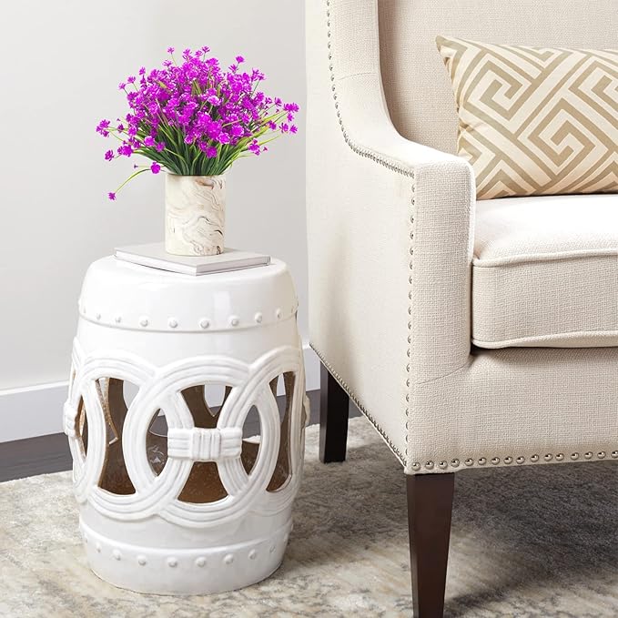 8 Bundles Artificial Outdoors Flowers (Purple-Daffodil)