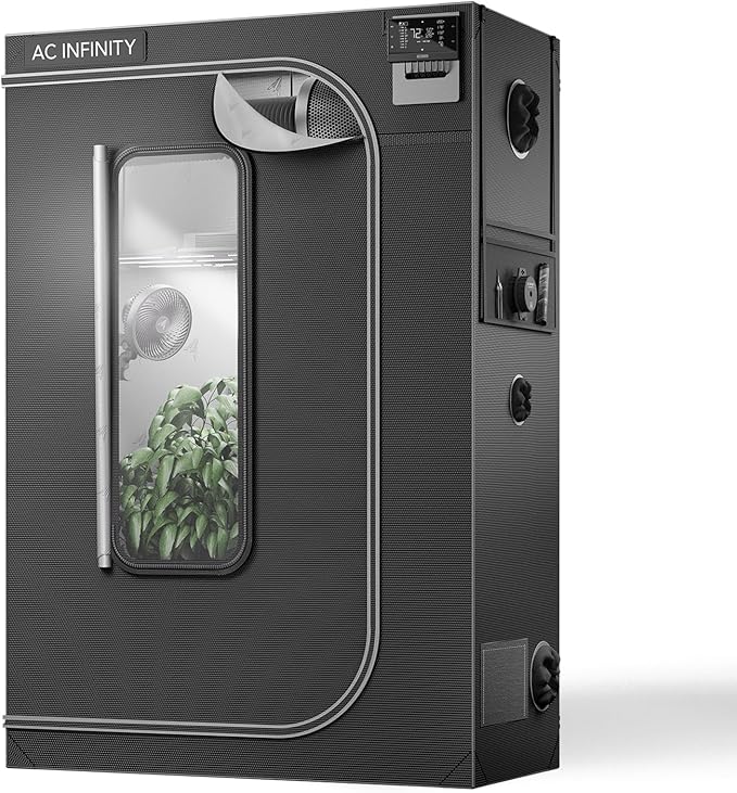 AC Infinity CLOUDLAB 642, Advance Grow Tent 4x2, Thickest 1" Poles, 2000D Mylar Canvas, Lab-Tested Highest Reflectivity, Largest Zipper Window, Controller Mount Plate, 48" x 24" x 72" Indoor Growing