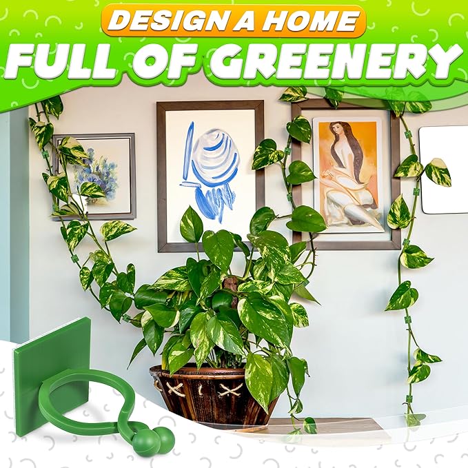 Plant Wall Clips for Climbing Plants 110 Pcs - Large, Medium, and Small Sizes Wall Clips for Support, Resistant to Breaking and Deformation, Strong Adhesion - For Gardening or Cable Management