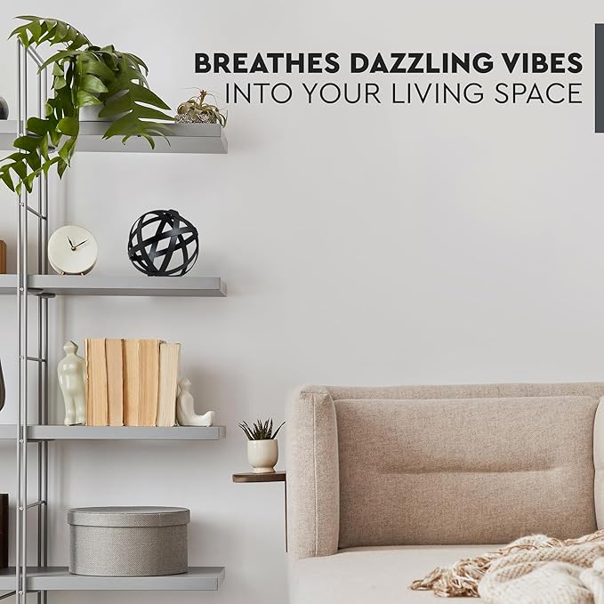 Everydecor Metal Decorative Sphere for Home Decor - Decorative Balls for Shelves, Centerpiece Bowls, Bookshelf - Decoration Orbs Accents for Living Room, Bedroom - Distressed Black Shelf Spheres