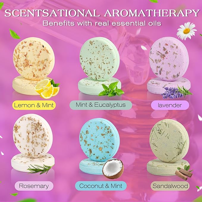 Shower Steamers Aromatherapy Birthday Gifts for Women-12 Pack Mothers Day Gifts,Gifts for Grandma,Wife,Mothers,Stress Relief and Relaxation Gifts for Women and Men