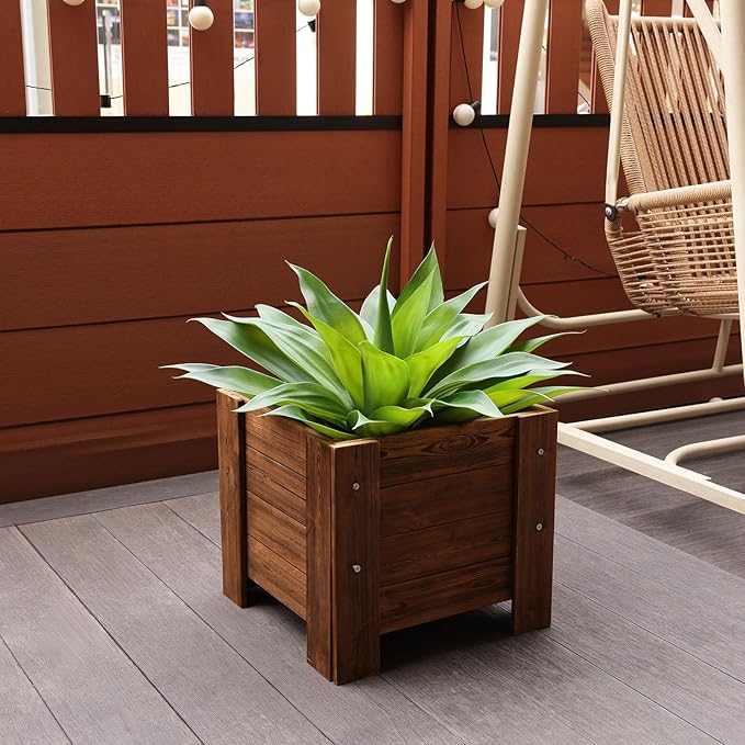 Artificial Plants 27 Inch Fake Agave Succulent Plant UV Resistant Big Size Faux Succulents Stems for Indoor Outdoor Realistic Home Decor Plants for Home Office Housewarming 2 Pack