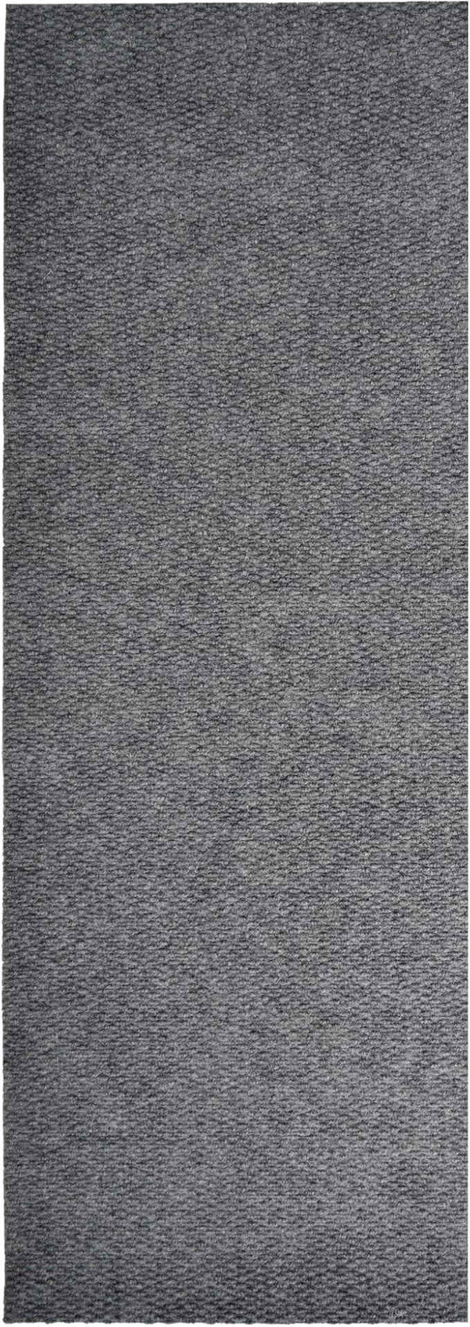 iCustomRug Spartan Weather Warrior Indoor/Outdoor Utility Berber Loop Carpet Runner with Non-Slip Thermoplastic Rubber Backing, 3ft X 68ft in Grey