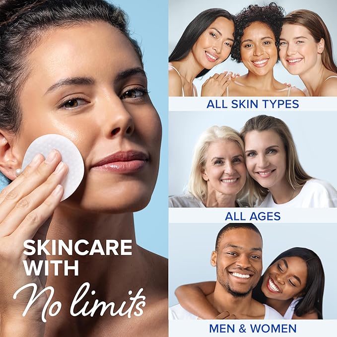 MAREE Glycolic Acid Polishes - Toner Pads for Face Cleansing - Tea Tree Oil, Salicylic Acid & Vitamins E, B3, B5 - Facial Peel & Radiance Deep Cleaning Effect - 50 Count