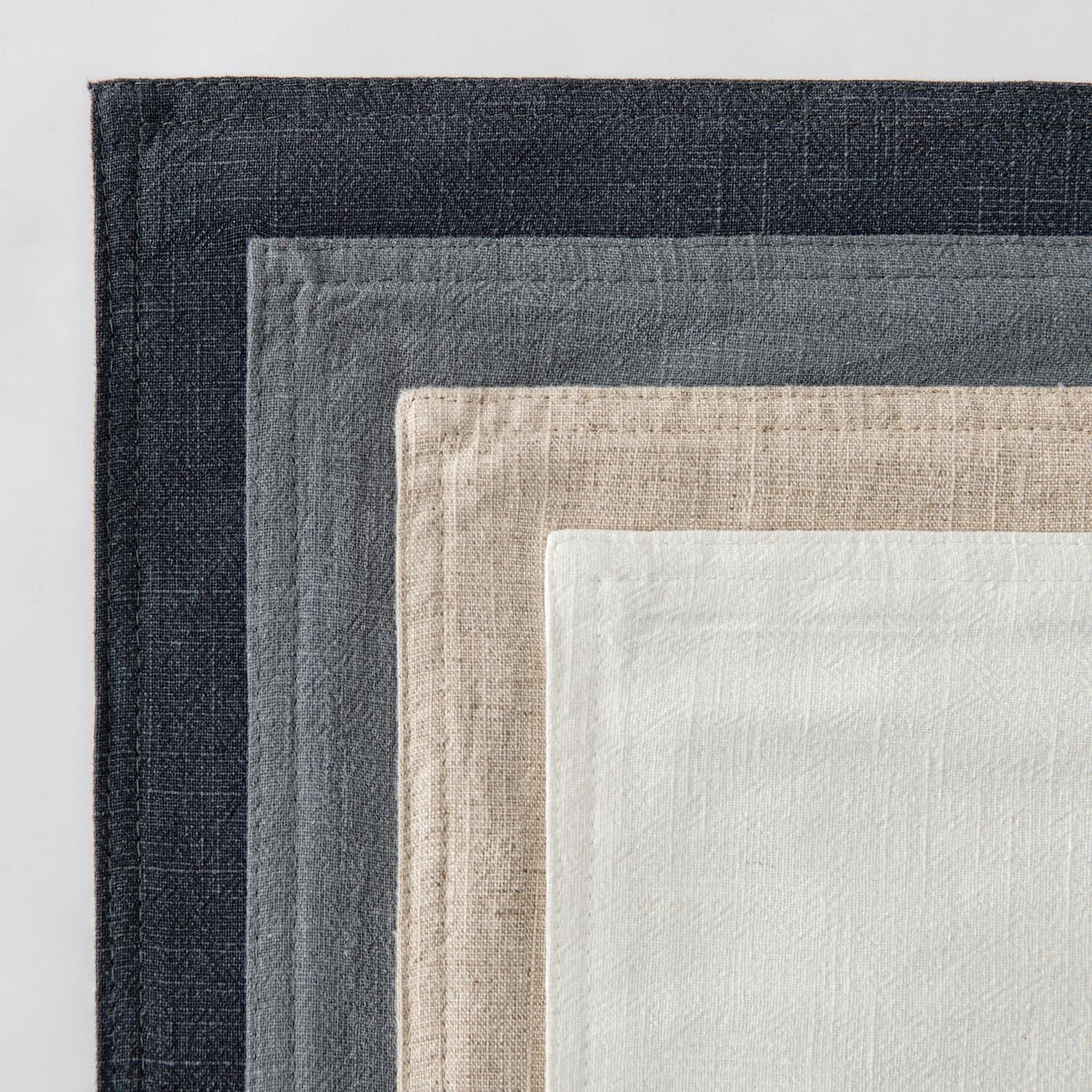 MIULEE Neutral Cream/Gray Linen Pillow Covers Pack of 4 Decorative Nautral Solid Throw Pillow Covers Soft Accent Boho Farmhouse Couch Pillowcases Modern Home Decors for Living Room Bed Sofa 20x20 Inch