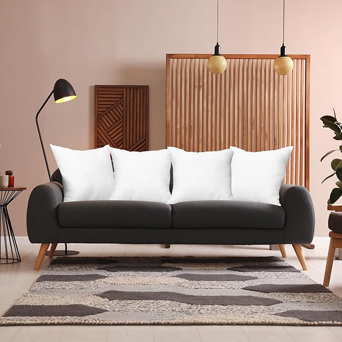 Utopia Bedding Throw Pillows Insert (Pack of 4, White) - 26 x 26 Inches Bed and Couch Pillows - Indoor Decorative Pillow