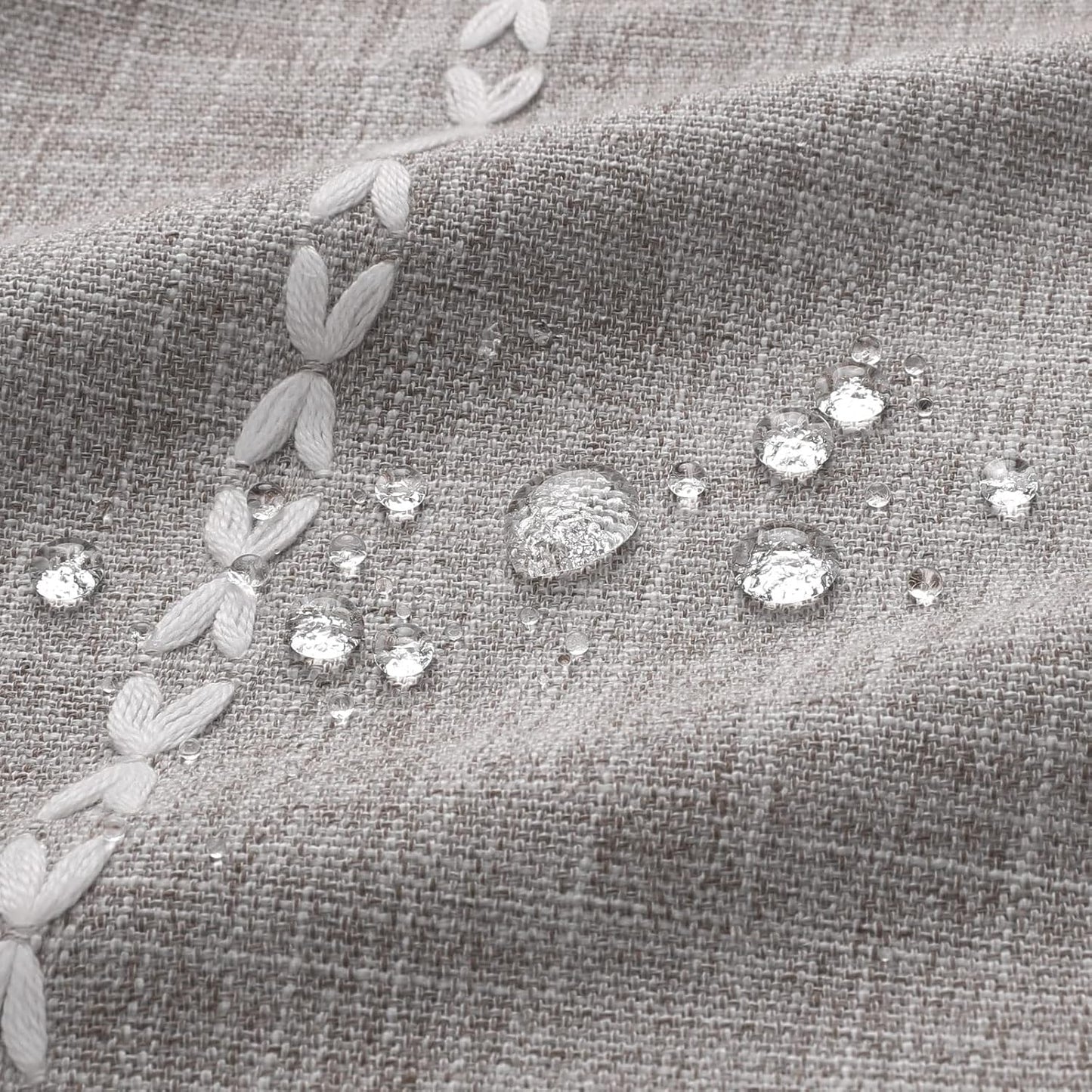 MitoVilla Grey Small Stall Shower Curtain 36 x 72, Half Size Narrow Polyester Linen Fabric Shower Curtains for Boho Farmhouse Bathroom Decor, Wrinkle Resistant Cloth Shower Curtain